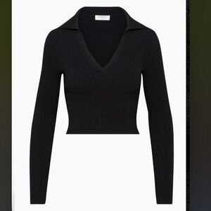 Aritiza Sculpt Knit Polo Longsleeve
